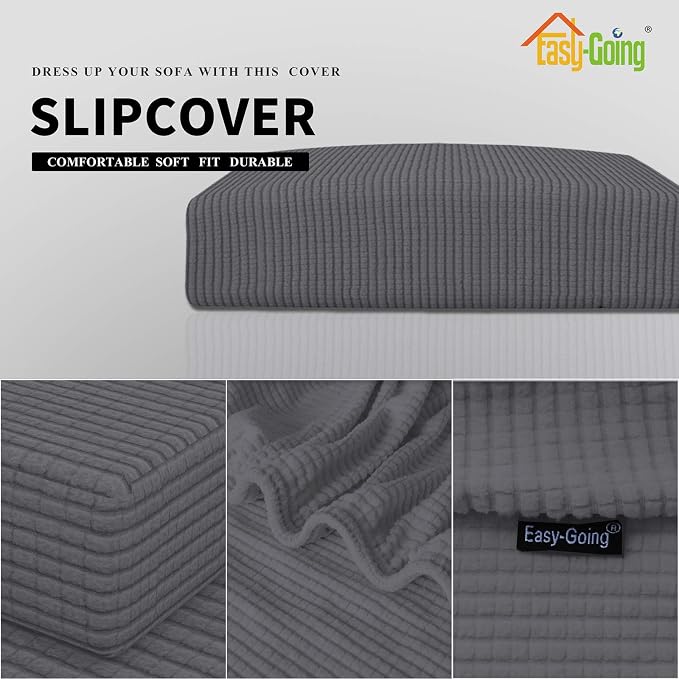 Easy-Going Stretch 1 Piece Couch Cushion Cover - Image 3