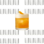 LEMONSODA Vintage Clear Hobnail Drinking Glasses (Lowball 10oz, Set of 32) [2223]