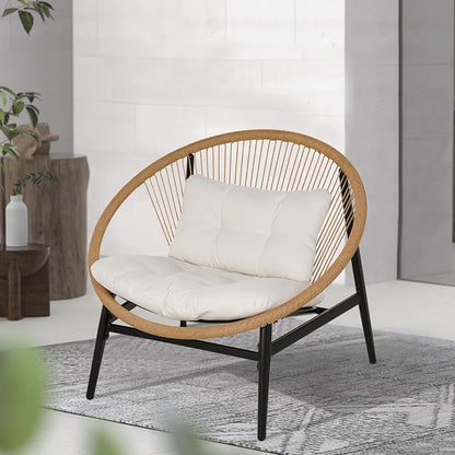 Grand patio 1-Piece Wicker Outdoor Chair, Patio Oversized Chair by GrandPatio