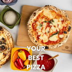 Babadoh Pizza Making Accessories | Pizza Dough Proofing Containers with Lids | Set of 3 | Multi Green (1 Dough, 1 Olive, 1 Sage) | Original Size (make 12" Pizzas)