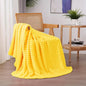 Bright Yellow Fleece Throw Blanket 60”×80” by linecooo