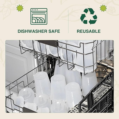 Glotoch Express 16oz Plastic Food Containers with Lids, Airtight and Leakproof Deli Cups, BPA-Free, Microwave/Freezer/Dishwasher Safe, 240 Pack