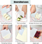 Dough Scraper Plastic Bench Scraper, Dough Scraper Tool Dough Cutter, Flexible Bench Scraper for Making Bread Pizza, 4 PCS