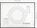 Yansumi Silicone Pastry Mat Extra Large Non-Slip Mat for Rolling Dough Pie Crust and Baking Non-Stick with Measurements (16x12,Black)