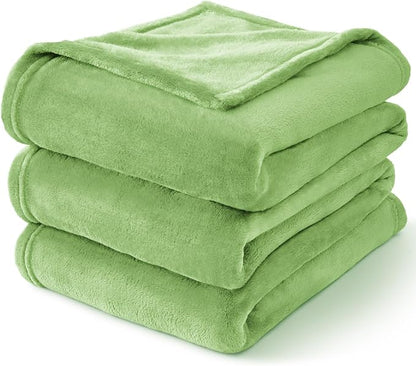 BEDELITE Fleece Blanket Soft Plush King Bed Blanket Grass Green 108"x90" | - Image 7