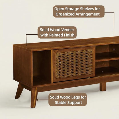 LKTART 68 Inch Mid Century Modern TV Stand - Image 7