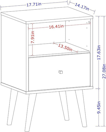 Manhattan Comfort Liberty Mid Century Modern Nightstand - Image 3