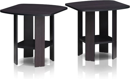 Furinno Simple Design Side Table Set of 2, 2-Tier Modern End Table - Image 6