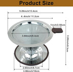 Waziaqoc Pour Over Coffee Dripper, Reusable Paperless Coffee Filter for 2-3 Cups, Stainless Steel Drip Cone Brew Coffee Strainer,Upgraded Double Micro Mesh Filter with Cup Stand