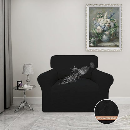 Easy-Going 100% Waterproof Chair Couch Cover, Stretch Jacquard Sofa Cover | - Image 2