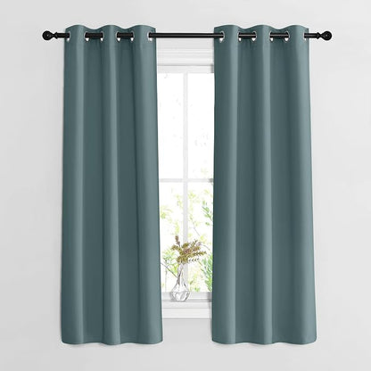NICETOWN Blackout Greyish Blue Curtains 2 Panels Set by NICETOWN