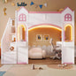 Princess-Themed Castle Loft Bed by Unknown