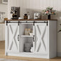 4 EVER WINNER Farmhouse Coffee Bar Cabinet, Coffee Station Cabinet by 4EVERWINNER