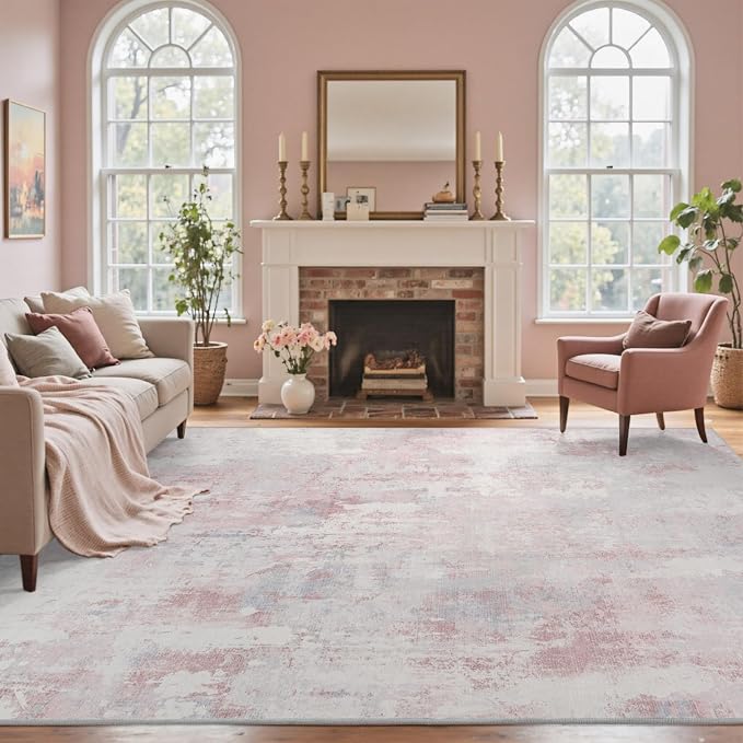 4x6 Ft Area Rugs for Living Room, Soft Non-Slip Washable Rugs Modern Abstract - Image 3