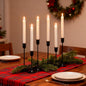 Black Taper Candle Holder 6 PCS Candlestick Holders, Vintage Candle Stick Holder by Batoslee