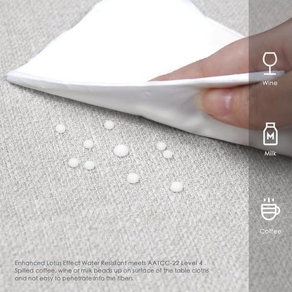 BALCONY & FALCON Rectangle Tablecloth 47" x 63" Washable Wrinkle Resistant and - Image 3