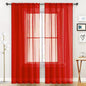 SpaceDresser Basic Rod Pocket Sheer Voile Window Curtain Panels White 1 Pair 2 by SpaceDresser