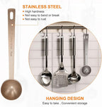HARFINGTON 3pcs Coffee Scoop Spoon 1tbsp (3tsp, 15ml) 304 Stainless Steel Long Handle Teaspoon/Tablespoon Measuring Spoons Scoops for Tea Sugar Kitchen, Rose Gold