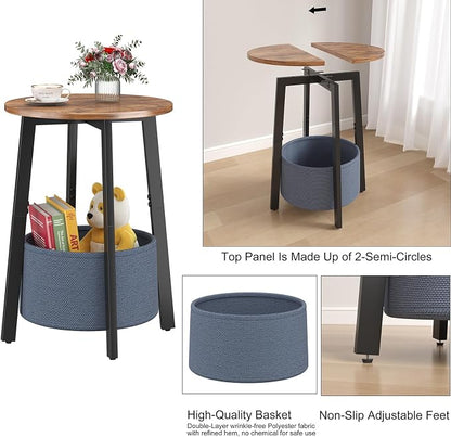 sthmec Small Round Side End Table Set of 2 - Image 7