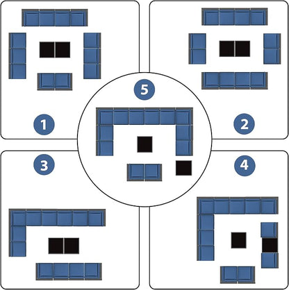 KIGOTY 14-Piece Patio Furniture Set, All-Weather PE Rattan Outdoor Sectional - Image 5