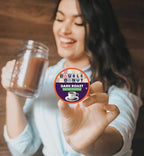 Double Donut Coffee Decaf Extra Bold Blend Dark Coffee pods, Dark Roast Coffee, Compatible with Keurig K Cups Brewers, 72 Count