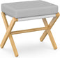 BAMBOOHOMIE Foldable Foot Stool Ottoman, Modern Foot Rest by BAMBOOHOMIE