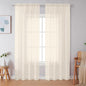 Simplebrand Cream Sheer Curtains 84 Inches Long 2 Panels, Light Filtering Rod by Simplebrand