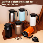 51Oz Thermal Coffee Carafes For Keeping Hot/Cold, Stainless Steel Coffee Carafe, Dustproof Insulated Water Carafe for Party/Home, Copper