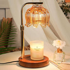 Candle Warmer Lamp with Timer, Christmas Birthday Gifts for Women Mom, House Warming New Home Room Decor, Height AdjustableCandle Heater Lamps for Jar Scented Candles with 2 Bulbs