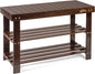 Homemaid Living Bamboo 3 Tier Shoe Rack Bench, Premium Shoe Organizer or by HomemaidLiving