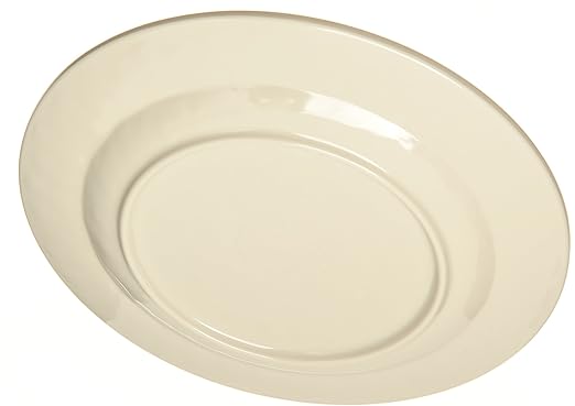 Carlisle FoodService Products Grove Reusable Plastic Plate Appetizer Plate with Rim for Home and Restaurant, Melamine, 7 Inches, Smoke, (Pack of 12)