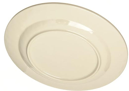 Carlisle FoodService Products Grove Reusable Plastic Plate Appetizer Plate with Rim for Home and Restaurant, Melamine, 7 Inches, Smoke, (Pack of 12)