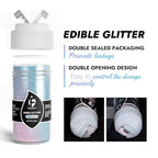 Edible Glitter for Cocktails, Edible Luster Dust 6 Colors, Food Grade Glimmer Sprinkles for Baking, Cakes, Strawberries, Beverage, Cookies, Candy, Chocolate, Vegan (5g/Bottle)
