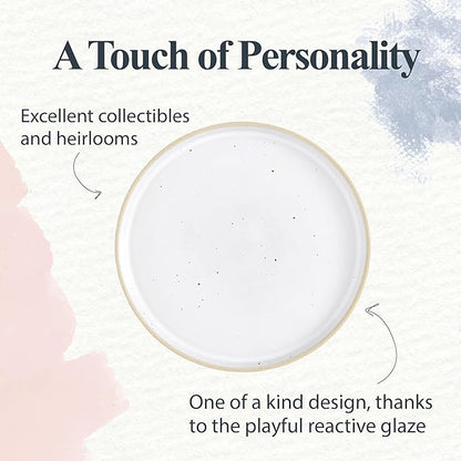 Portmeirion Minerals 10.5" Dinner Plate, Moonstone - Contemporary Stoneware Platter, Durable & Stylish for Dining, Microwave & Dishwasher Safe - Ideal for Kitchen Entertainment, Made in Portugal