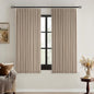 MIULEE Copper Brown Pinch Pleated 100% Blackout Linen Curtains 40x63 Inches | by MIULEE