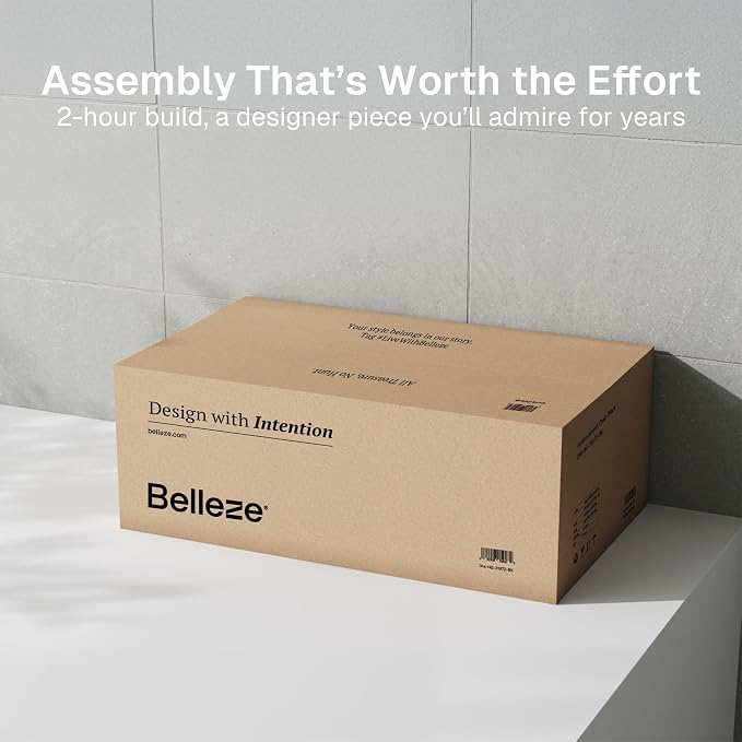 BELLEZE 3-Piece Modular Sideboard Cabinet Freely Configurable, Modern Wood - Image 8