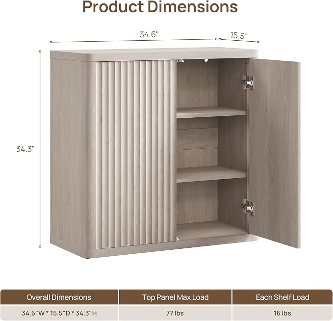 SICOTAS Buffet Cabinet with Storage 69.2" Sideboard Accent Modern Credenza with - Image 2
