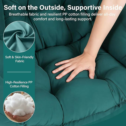 MBOOYOME Lazy Chair with Folding Ottoman, Modern Accent Armchair with Armrests - Image 6