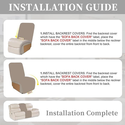 100% Waterproof Sectional Recliner Couch Covers - Image 7