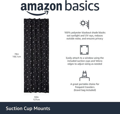 Amazon Basics Portable Room Darkening Blackout Curtain Shade - Image 2