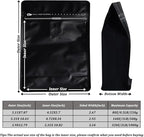 Coffee Bags with Valve (50 PCS,8oz/0.5lb) Black High Barrier Aluminum Foil Flat Bottom Standing Coffee Beans Storage Packaging Bags, Reusable Heat Seal Side Zipper Pouches for Small Business and Home