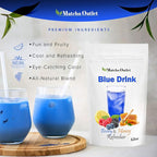 Blue Drink Spirulina Powder, Berry & Honey Refresher 12oz Blue Drink Mix Natural Food Colorant Perfect for Ice Mix Yogurts Baked Treats Loaded Tea Bubble Tea