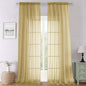 Gold Sheer Curtains 108 Inches Long 2 Panels, Dual Rod Pocket Light Filtering by Lecloud