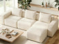 Welzona 103" Modular Sectional Sofa, Minimalist Comfy Cloud Couch Sectional by WelzonaDirect