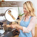 Espresso Coffee Machine Cleaning Brush Wood grain color espresso machine electric cleaning brush 360° Totally enclosed cleaning espresso brush Compatible with 54mm Breville Machines