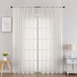 Ivory Sheer Curtains 78 Inches Long 2 Panels by OVZME