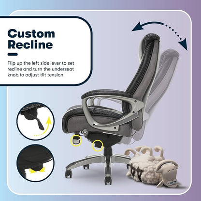 Serta Lautner Executive Home Office Desk Chair, Ergonomic High-Back - Image 8