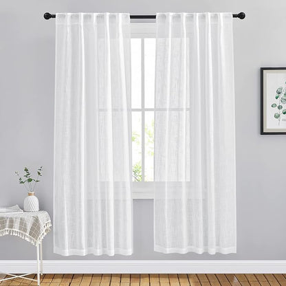 NICETOWN Semi Sheer Linen Curtains by NICETOWN