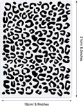 Zonon 4 Pieces Leopard Skin Stencil Reusable Cheetah Paint Stencil Template for Scrapbooking Fabric Drawing Tracing DIY Cake Furniture Wallpaper Floor Decor(5.9 x 8.3 Inch)