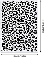 Zonon 4 Pieces Leopard Skin Stencil Reusable Cheetah Paint Stencil Template for Scrapbooking Fabric Drawing Tracing DIY Cake Furniture Wallpaper Floor Decor(5.9 x 8.3 Inch)